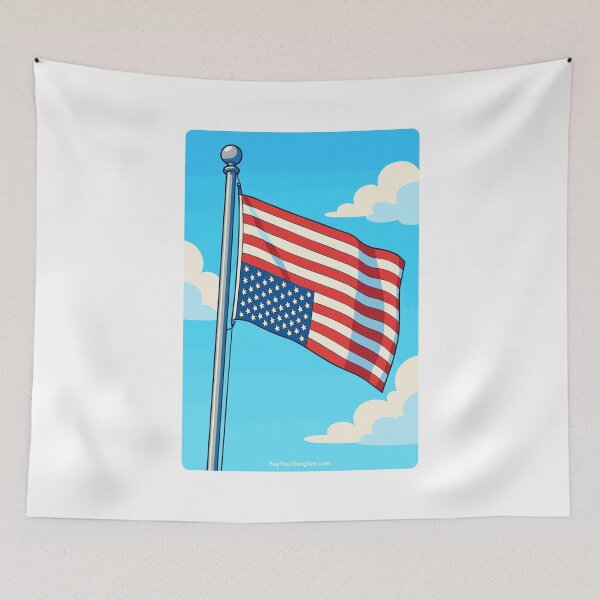 Item preview, American Flag in Distress designed and sold by Say The Thing Tee.