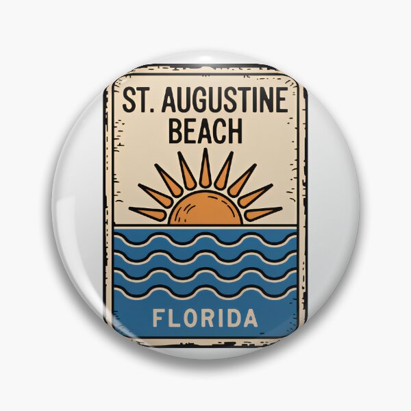 Item preview, St. Augustine Beach Florida - Sign designed and sold by TheOldMittenIllustrated.