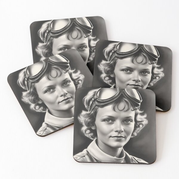 Item preview, Amelia Earhart designed and sold by WorldofCharcoal.