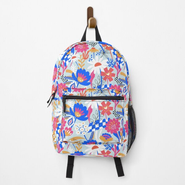 Item preview, Bold Florals Modern royal blue and hot pink designed and sold by pholiumsigma_design.