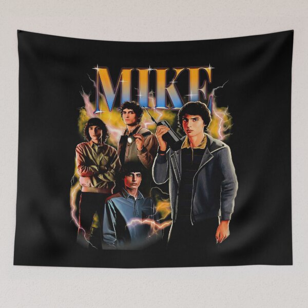 Item preview, Mike Retro 80s Electric Portrait Tee | Vintage Sci-Fi Fan Art Shirt | Hawkins Adventure Style Top designed and sold by Dutenarafi.