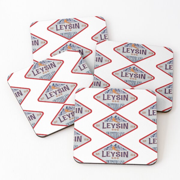 Item preview, Leysin, Switzerland, Vintage skiing badge design designed and sold by Wanderful-roads.