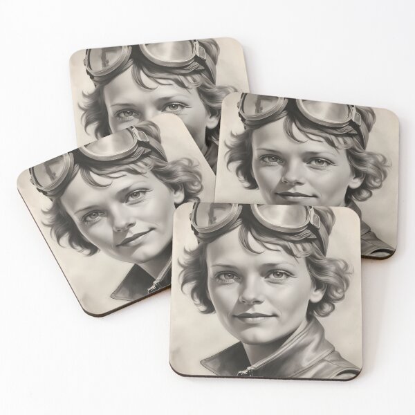 Item preview, Amelia Earhart designed and sold by WorldofCharcoal.