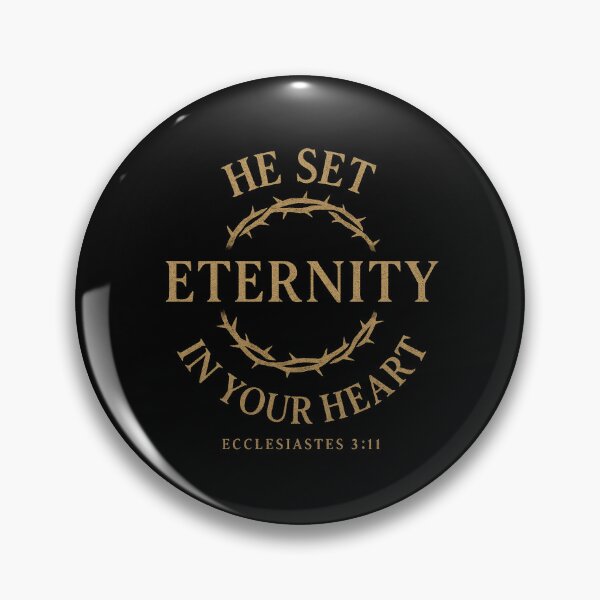Item preview, He Set Eternity in Your Heart – Ecclesiastes 3:11 Christian Gold Typography designed and sold by astersgraphics.