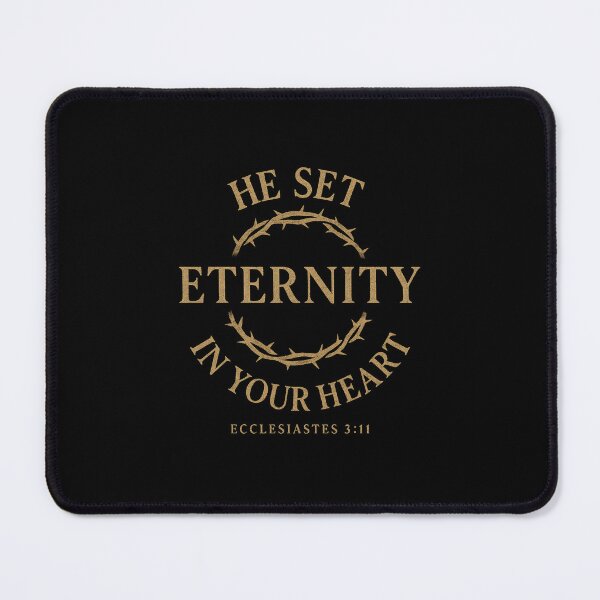 Item preview, He Set Eternity in Your Heart – Ecclesiastes 3:11 Christian Gold Typography designed and sold by astersgraphics.