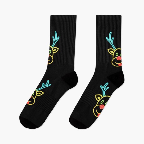 Item preview, Neon Reindeer Christmas Design – Rudolph Red Nose & Cheeky Tongue Out designed and sold by JaneMcCarthyDNA.