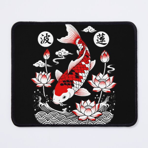 Item preview, Red Koi Fish and Lotus Flowers – Traditional Japanese Art designed and sold by Velvetia.