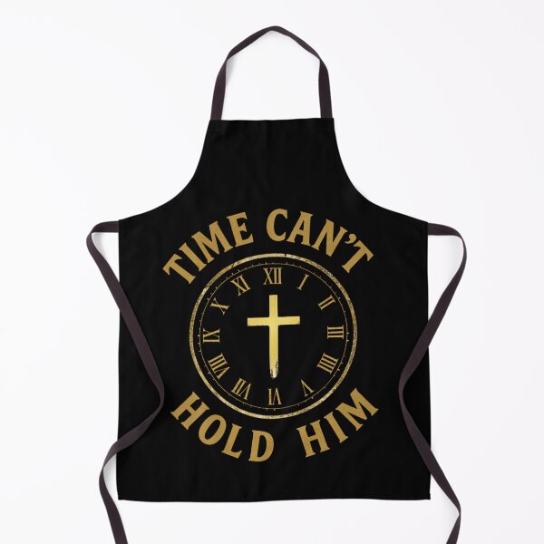 Item preview, Time Can’t Hold Him – Gold Christian Clock & Cross Design designed and sold by astersgraphics.
