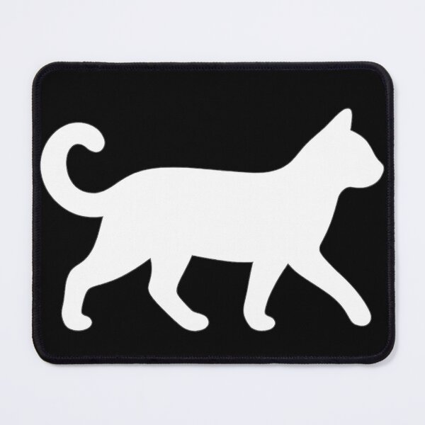 Item preview, White Cat Walking – Minimalist Solid White Silhouette Design designed and sold by JaneMcCarthyDNA.