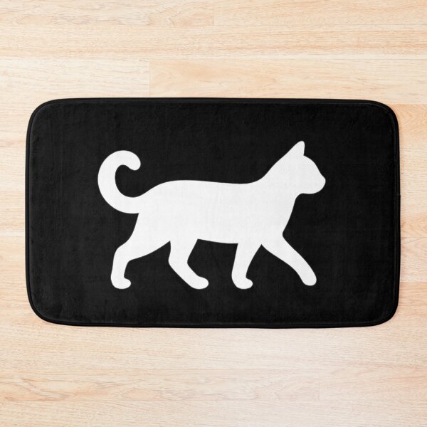 Item preview, White Cat Walking – Minimalist Solid White Silhouette Design designed and sold by JaneMcCarthyDNA.
