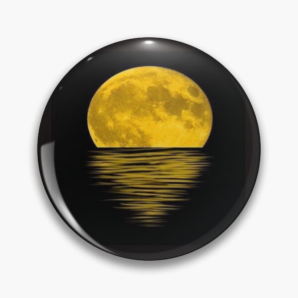 Item preview, Drawing of full moon rising over water design designed and sold by NivyasArtistry.