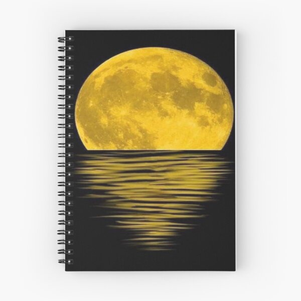 Item preview, Drawing of full moon rising over water design designed and sold by NivyasArtistry.