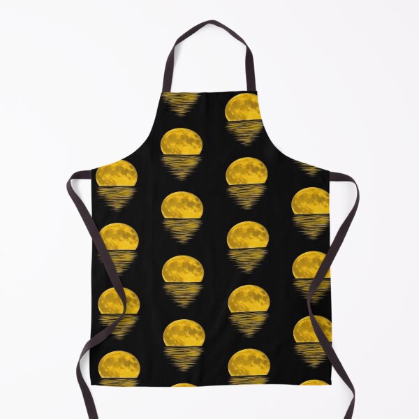 Item preview, Drawing of full moon rising over water design designed and sold by NivyasArtistry.