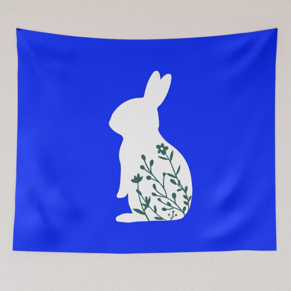 Item preview, Floral Rabbit, Bunny, Easter, Nature Lover, Rabbit Silhouette, Floral Bunny, Easter Bunny, Rabbit designed and sold by DesignDenDo ⭐⭐⭐⭐⭐.