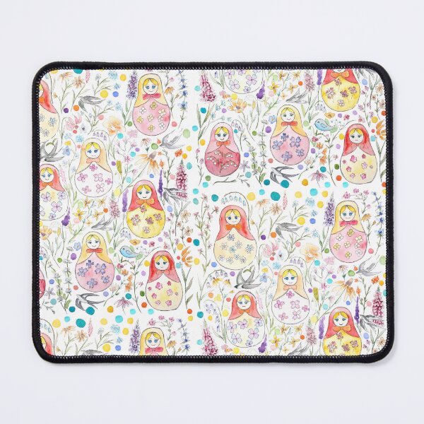 Item preview, Matryoshka doll birds and flowers pattern designed and sold by ColorandColor.