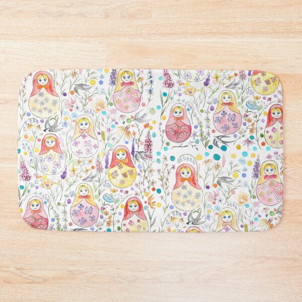 Item preview, Matryoshka doll birds and flowers pattern  designed and sold by ColorandColor.