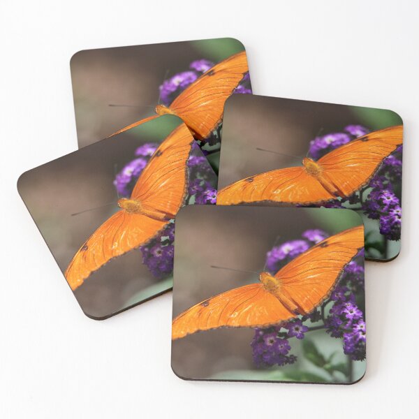 Item preview, Orange Butterfly Fuchsia Purple Flowers designed and sold by ParisPoet.