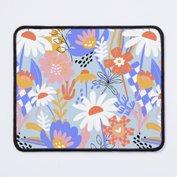 Item preview, Bold Florals Modern royal blue, yellow and orange designed and sold by pholiumsigma_design.