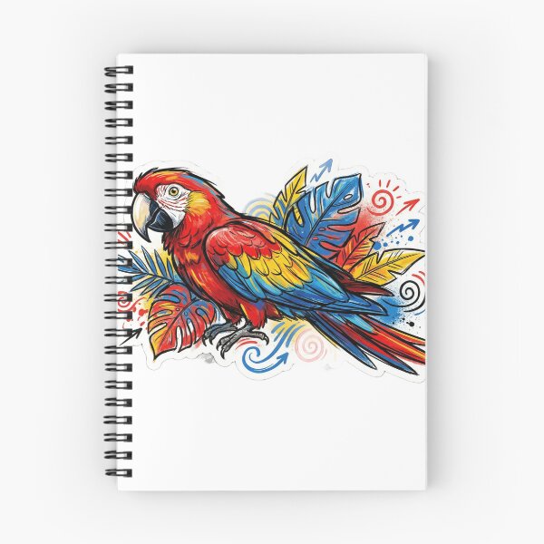Item preview, Colorful Graffiti Macaw Tropical Sticker designed and sold by Tropicalnoise.