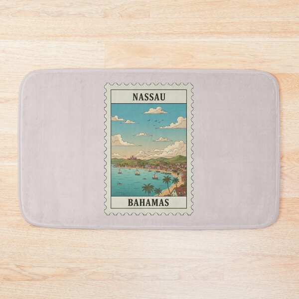 Item preview, Vintage nassau bahamas travel stamp designed and sold by allaboutstamps.