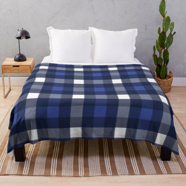 Item preview, Multi-Shade Blue Plaid Pixel Pattern designed and sold by Potato Quality Prints.