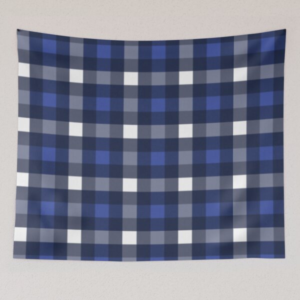 Item preview, Multi-Shade Blue Plaid Pixel Pattern designed and sold by Potato Quality Prints.