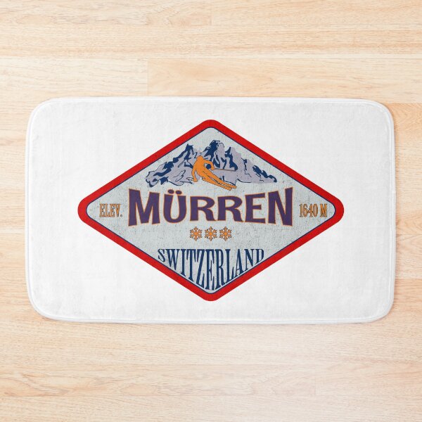 Item preview, Mürren, Switzerland, Vintage skiing badge design designed and sold by Wanderful-roads.