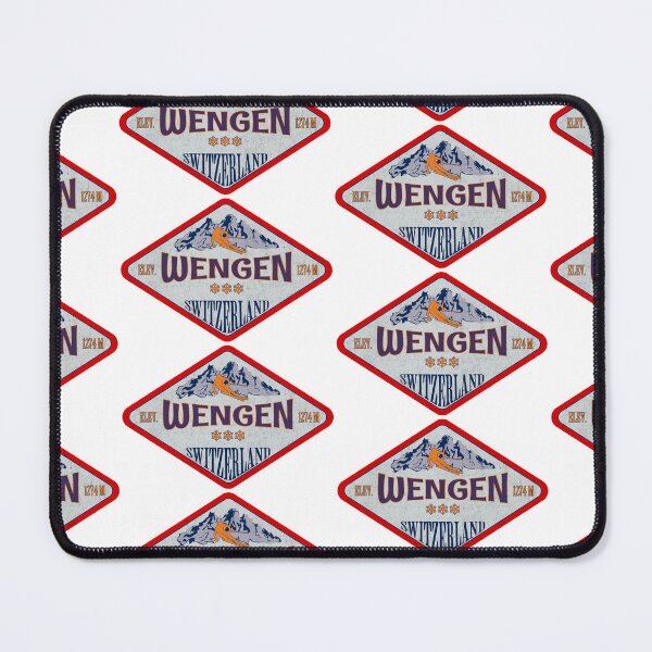Item preview, Wengen, Switzerland, Vintage skiing badge design designed and sold by Wanderful-roads.