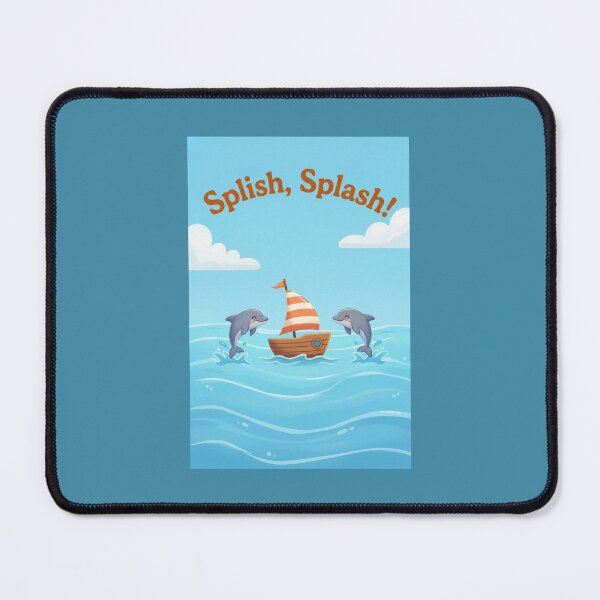 Item preview, Cute Dolphins beside a cute boat ⛵ designed and sold by ShipDrop.