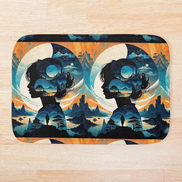 Item preview, Dreamscape Silhouette – Surreal Fantasy Landscape Art designed and sold by Kruti Collection.