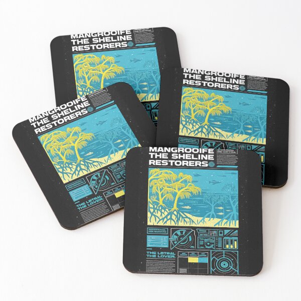 Item preview, Solarpunk: Coastal Mangrove Restoration designed and sold by Raw-Ink.