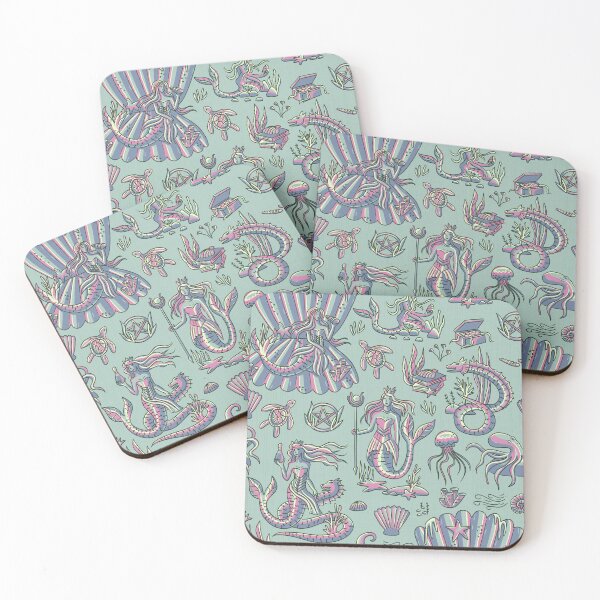 Item preview, Sea Witchery Toile de Jouy designed and sold by pholiumsigma_design.