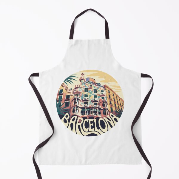 Item preview, Casa Batlló Barcelona Retro Art – Psychedelic 70s Architecture Illustration, Spain Travel Aesthetic designed and sold by CircinusStore.