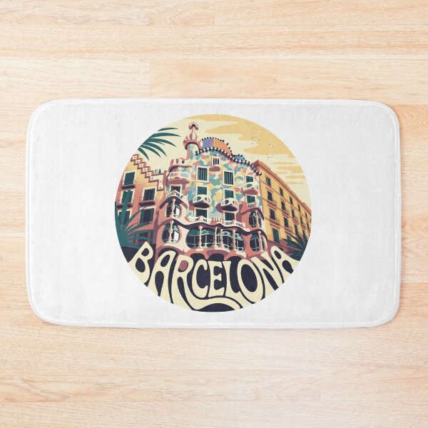 Item preview, Casa Batlló Barcelona Retro Art – Psychedelic 70s Architecture Illustration, Spain Travel Aesthetic designed and sold by CircinusStore.