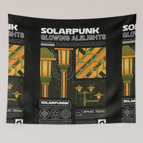 Item preview, Solarpunk: Glowing Algae Streetlights designed and sold by Raw-Ink.