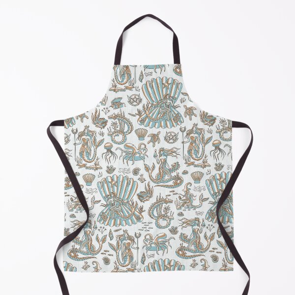 Item preview, Sea Witchery Toile de Jouy sage and gold designed and sold by pholiumsigma_design.