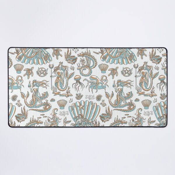 Item preview, Sea Witchery Toile de Jouy sage and gold designed and sold by pholiumsigma_design.