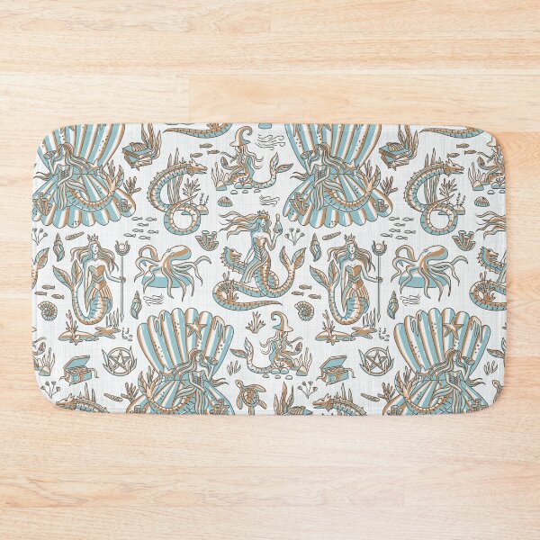 Item preview, Sea Witchery Toile de Jouy sage and gold designed and sold by pholiumsigma_design.