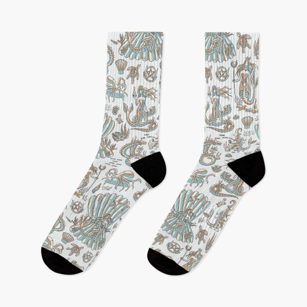 Item preview, Sea Witchery Toile de Jouy sage and gold designed and sold by pholiumsigma_design.