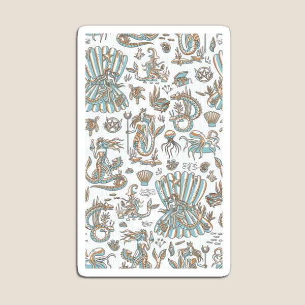 Item preview, Toile de Jouy de Sea Witchery salvia y oro designed and sold by pholiumsigma_design.