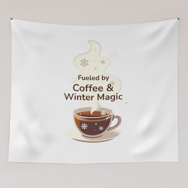 Item preview, Fueled by Coffee & Winter Magic – Cozy Aesthetic Winter Tee designed and sold by EcoArtTees.