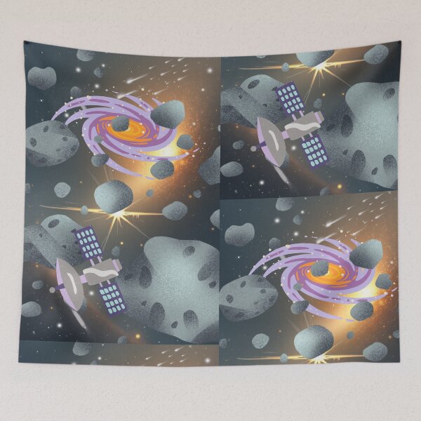 Item preview,  Cosmic Adventure – Space Galaxy & Asteroids Illustration designed and sold by GoldenSparkleShop.