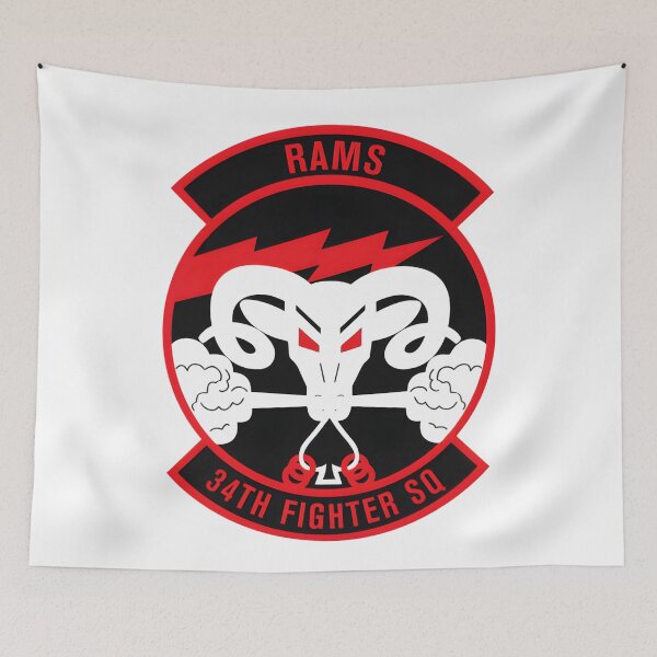 Item preview, 34th Fighter Squadron Rams Patch designed and sold by CharlieDesings.