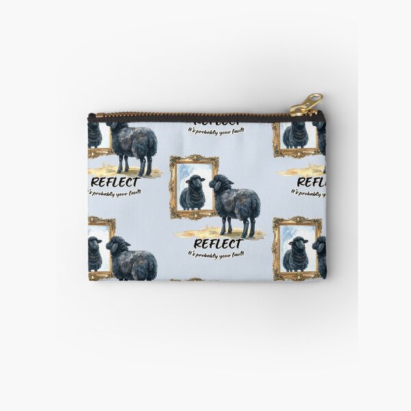 Item preview, Black sheep looks at its reflection, reflect - it's probably your fault designed and sold by LiskoDesign.