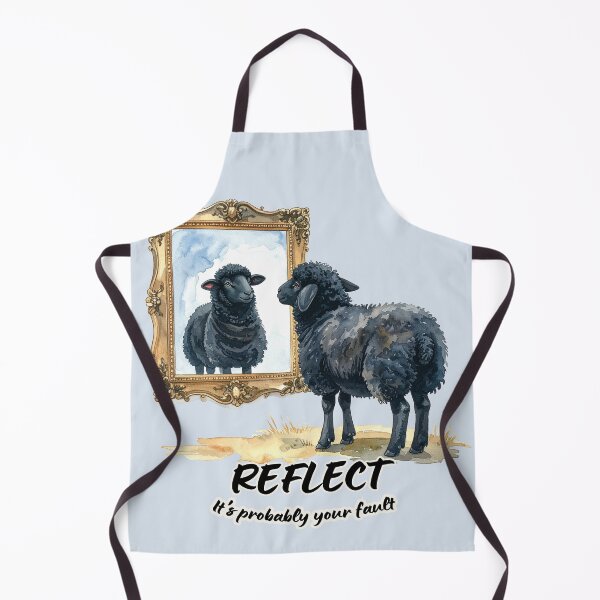 Item preview, Black sheep looks at its reflection, reflect - it's probably your fault designed and sold by LiskoDesign.
