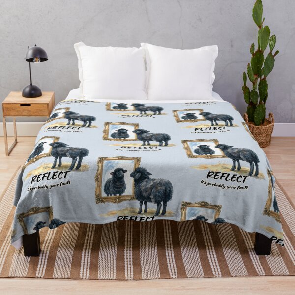 Item preview, Black sheep looks at its reflection, reflect - it's probably your fault designed and sold by LiskoDesign.