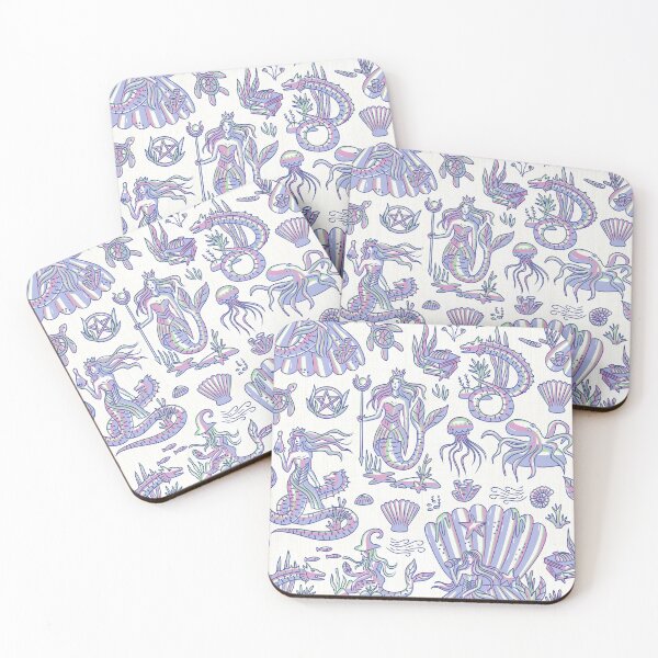 Item preview, Sea Witchery Toile de Jouy violet and pink designed and sold by pholiumsigma_design.