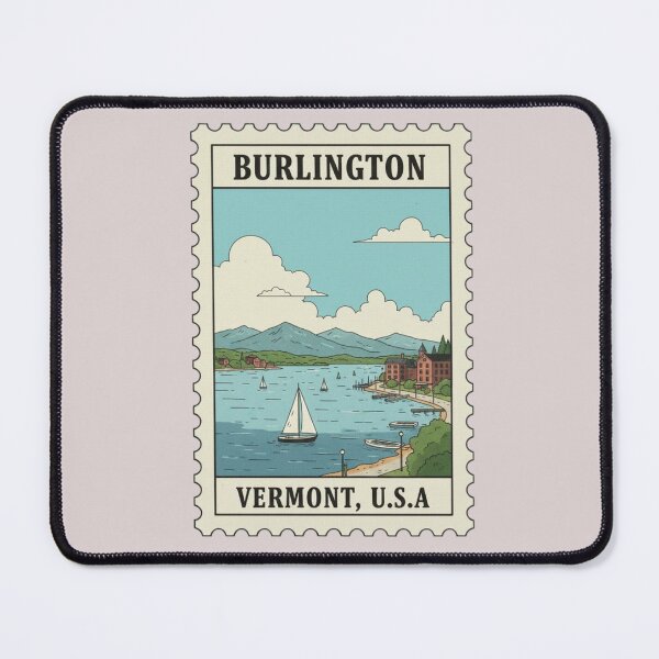 Item preview, Vintage burlington vermont lake champlain stamp designed and sold by allaboutstamps.