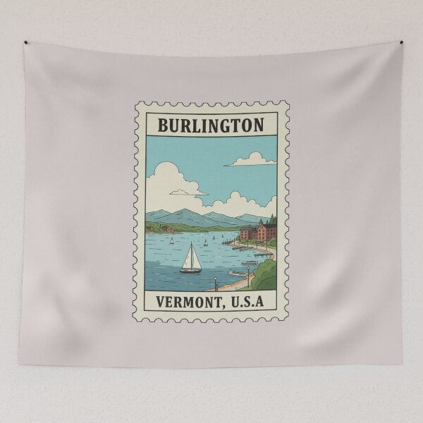 Item preview, Vintage burlington vermont lake champlain stamp designed and sold by allaboutstamps.