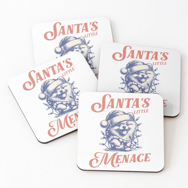 Item preview, Pomeranian Christmas - Santas Little Menace - Vintage Christmas - Pomeranian Mom - Gift for Pomeranian Owner Pomeranian Lover designed and sold by sapnaela.